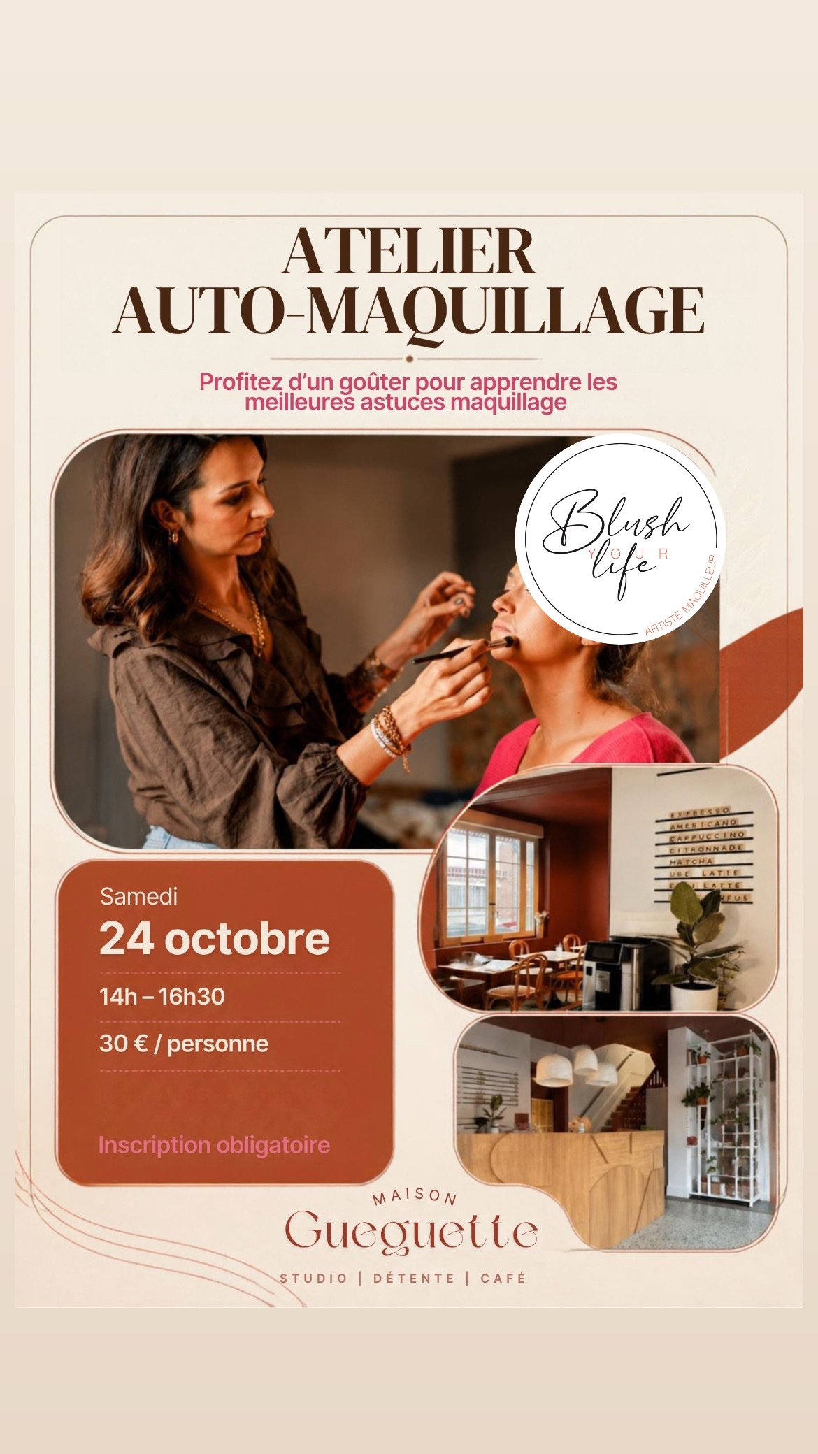 Atelier auto maquillage
